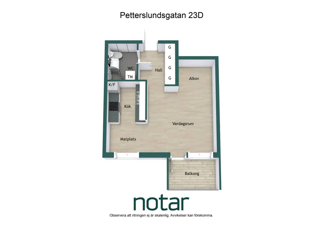 Planritning för Petterslundsgatan 23D