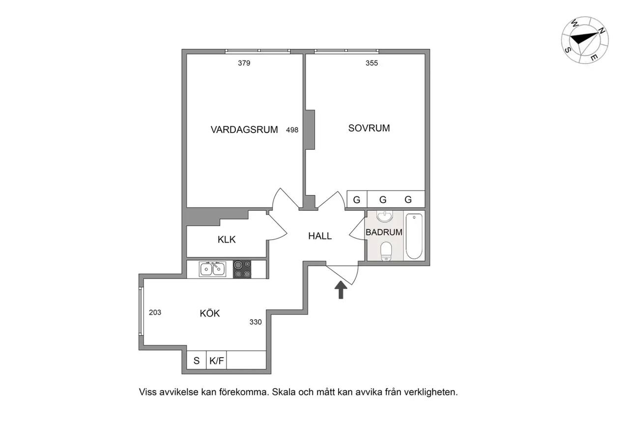 Floor plan for Hörningsnäsvägen 32