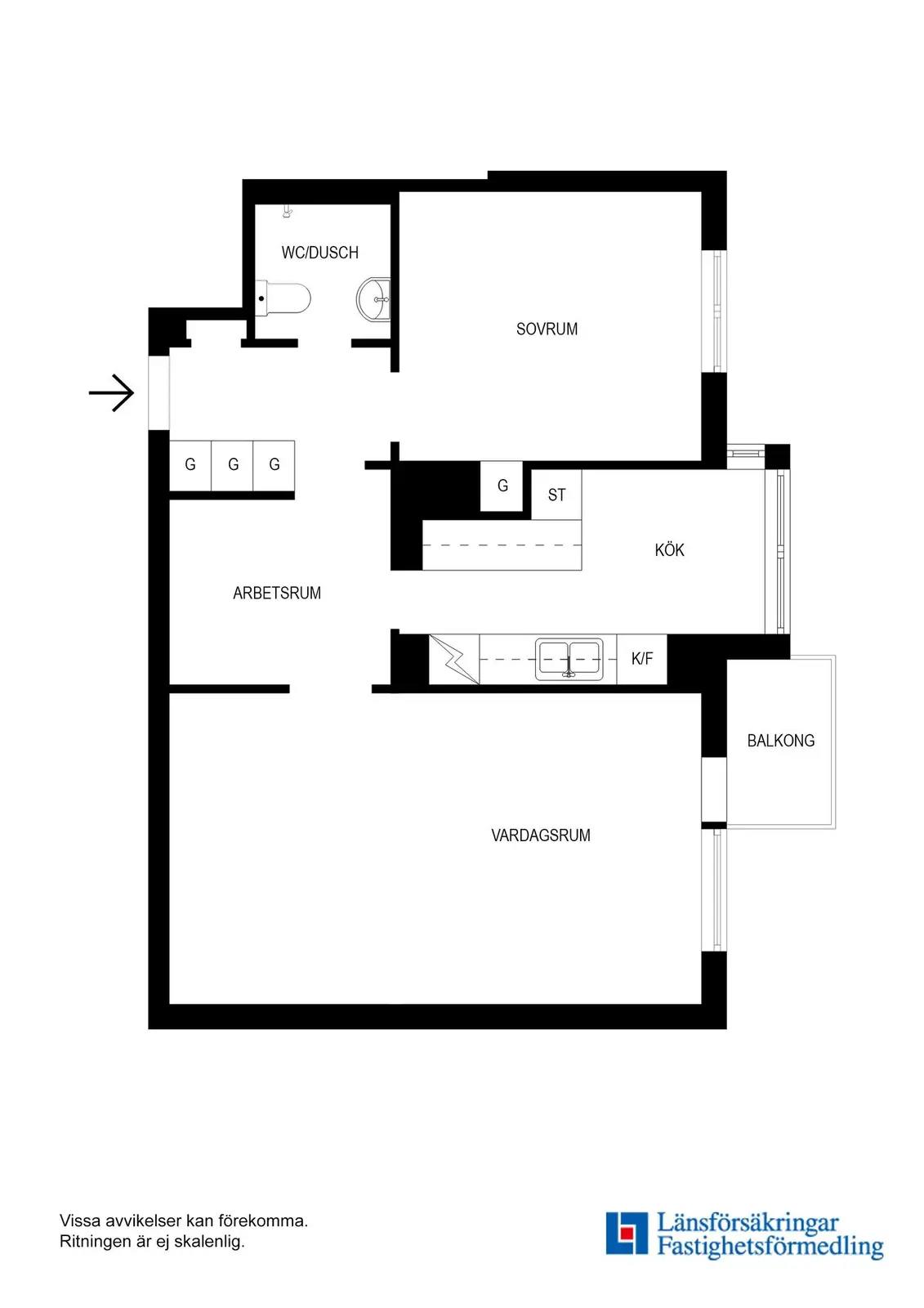 Planritning för Skytteholmsvägen 24