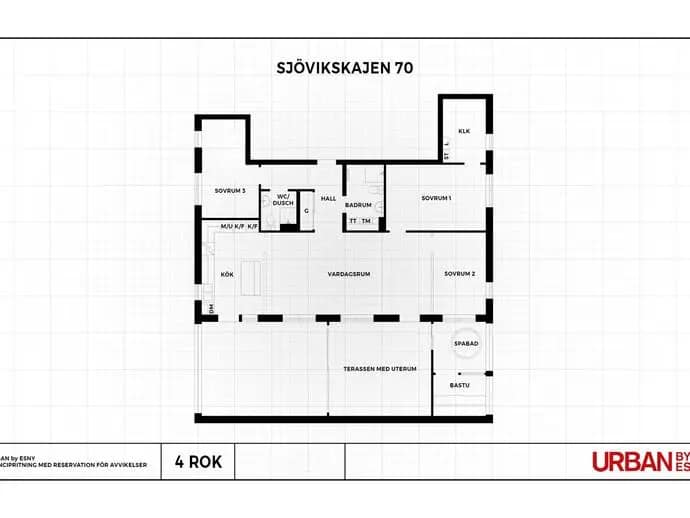 Floor plan for Sjövikskajen 70