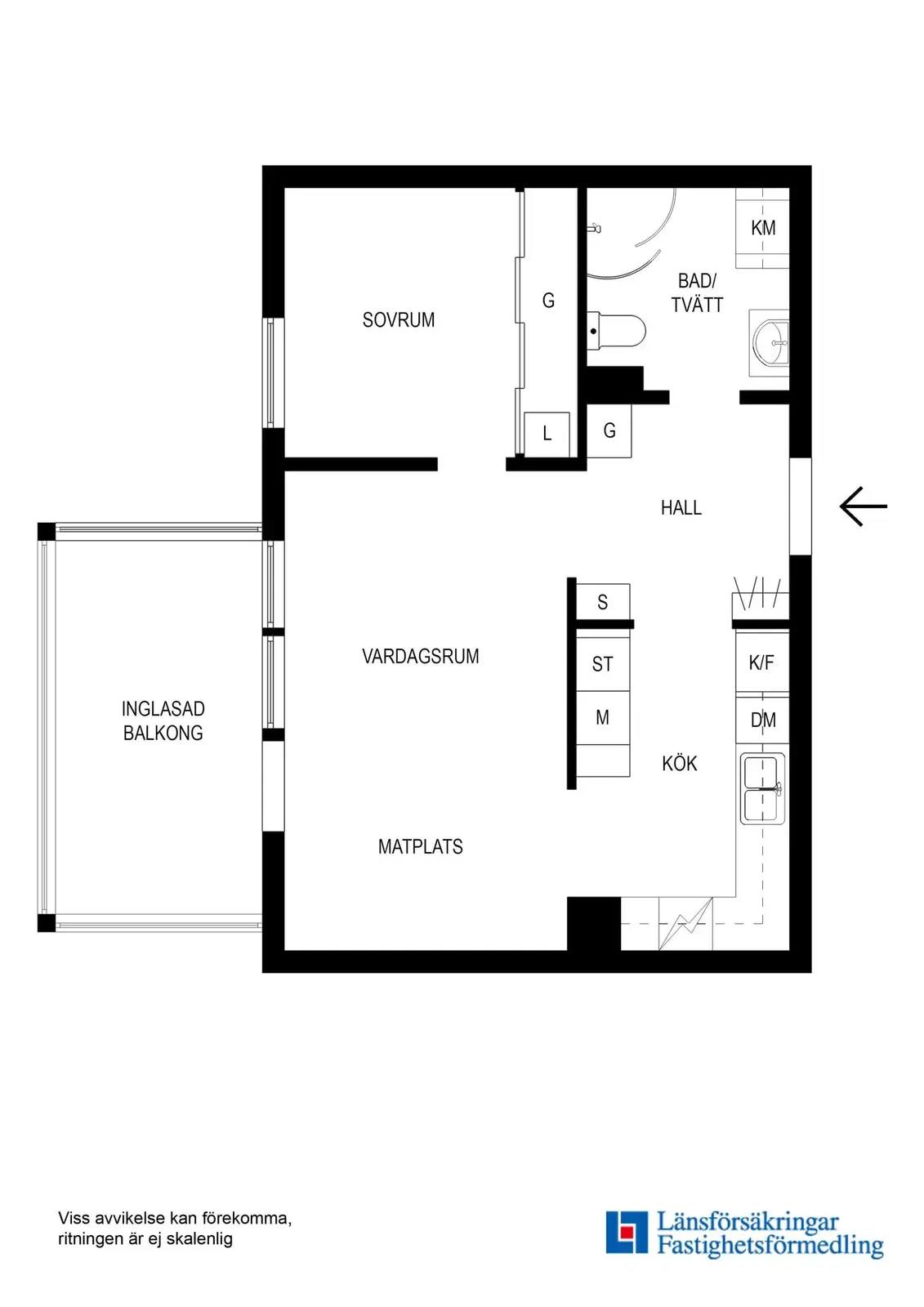 Planritning för Margreteborgsvägen 13