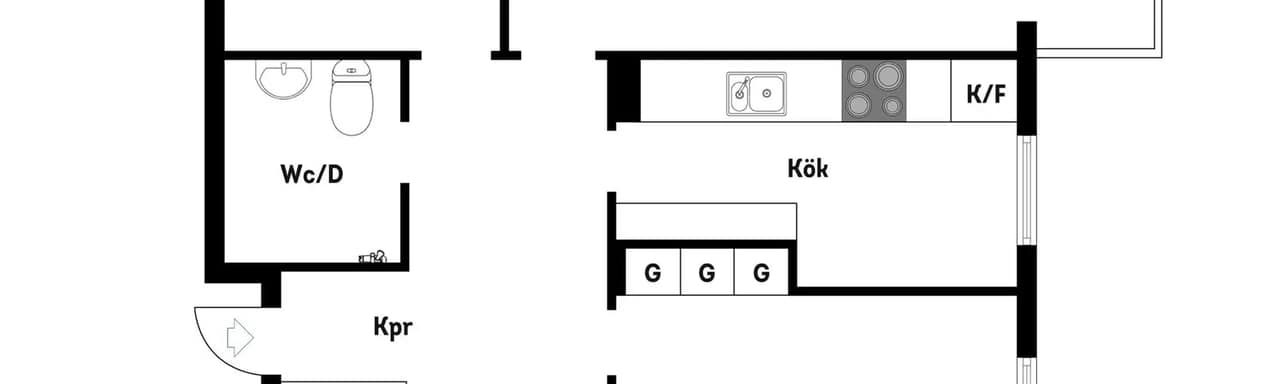 Floor plan for Albygatan 125