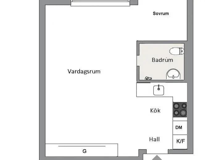 Planritning för Kungsklippan 11, 3 tr