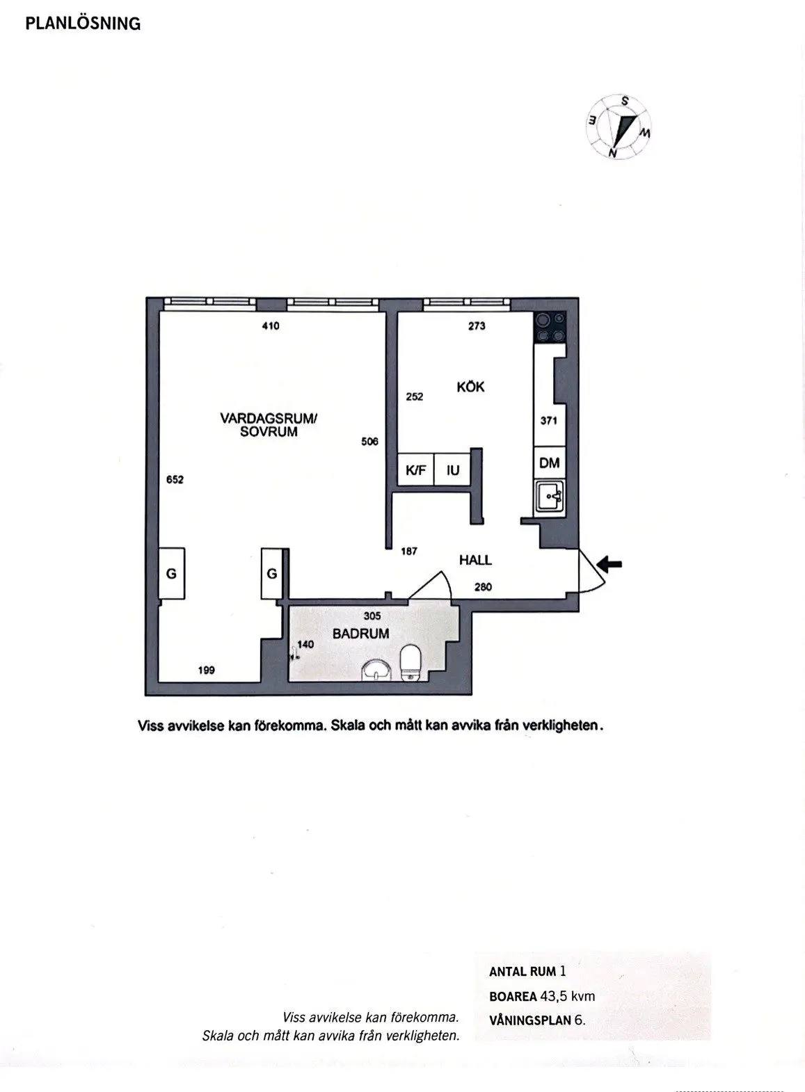 Floor plan for Dalbobranten 27, 6 tr