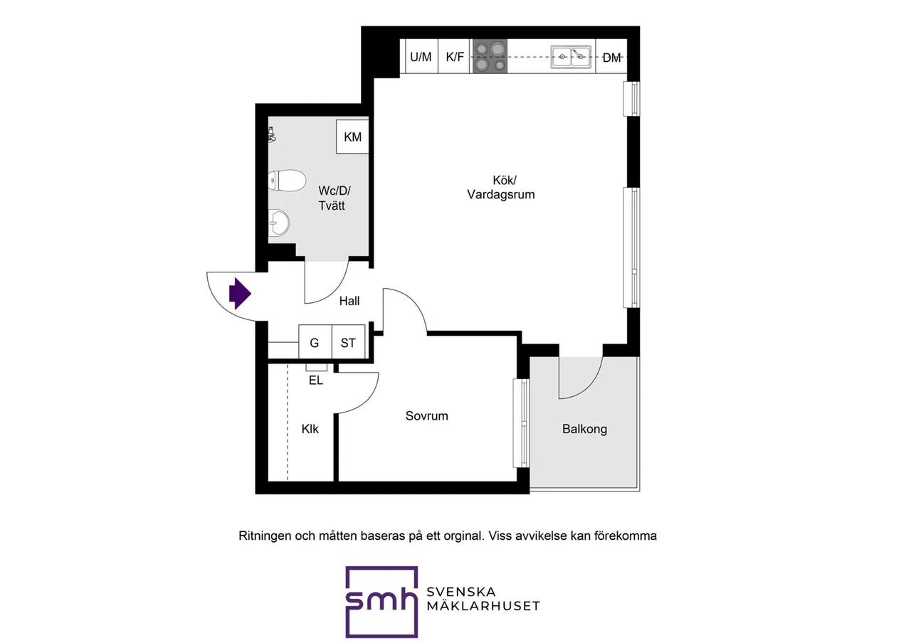 Floor plan for Alpvägen 19, 4 tr.