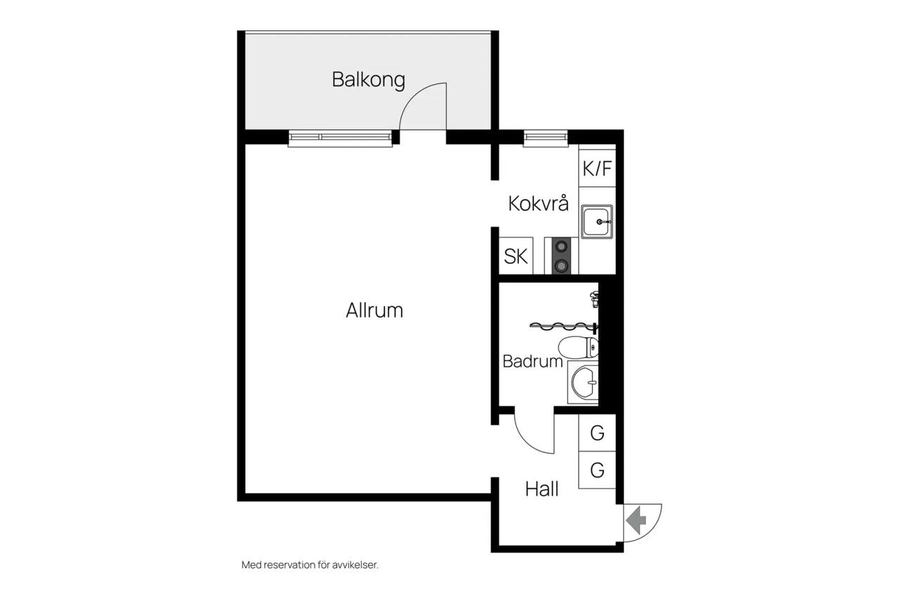 Planritning för Furuvägen 18B