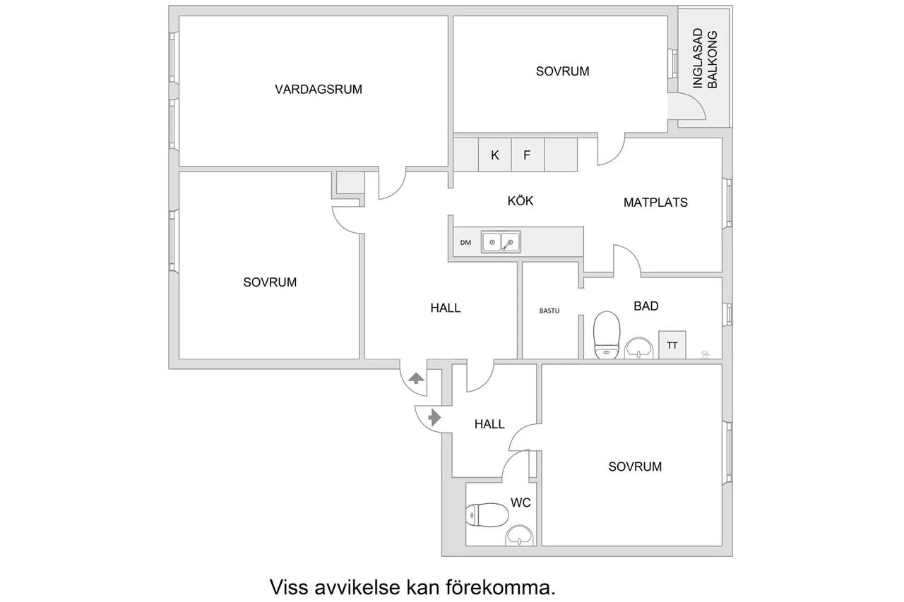 Floor plan for Sotingeplan 28, 1 Tr