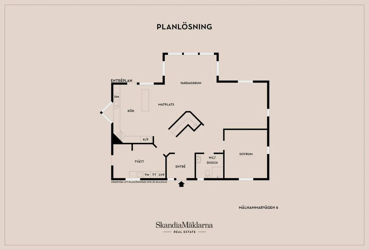 Floor plan for Mälhammarvägen 6