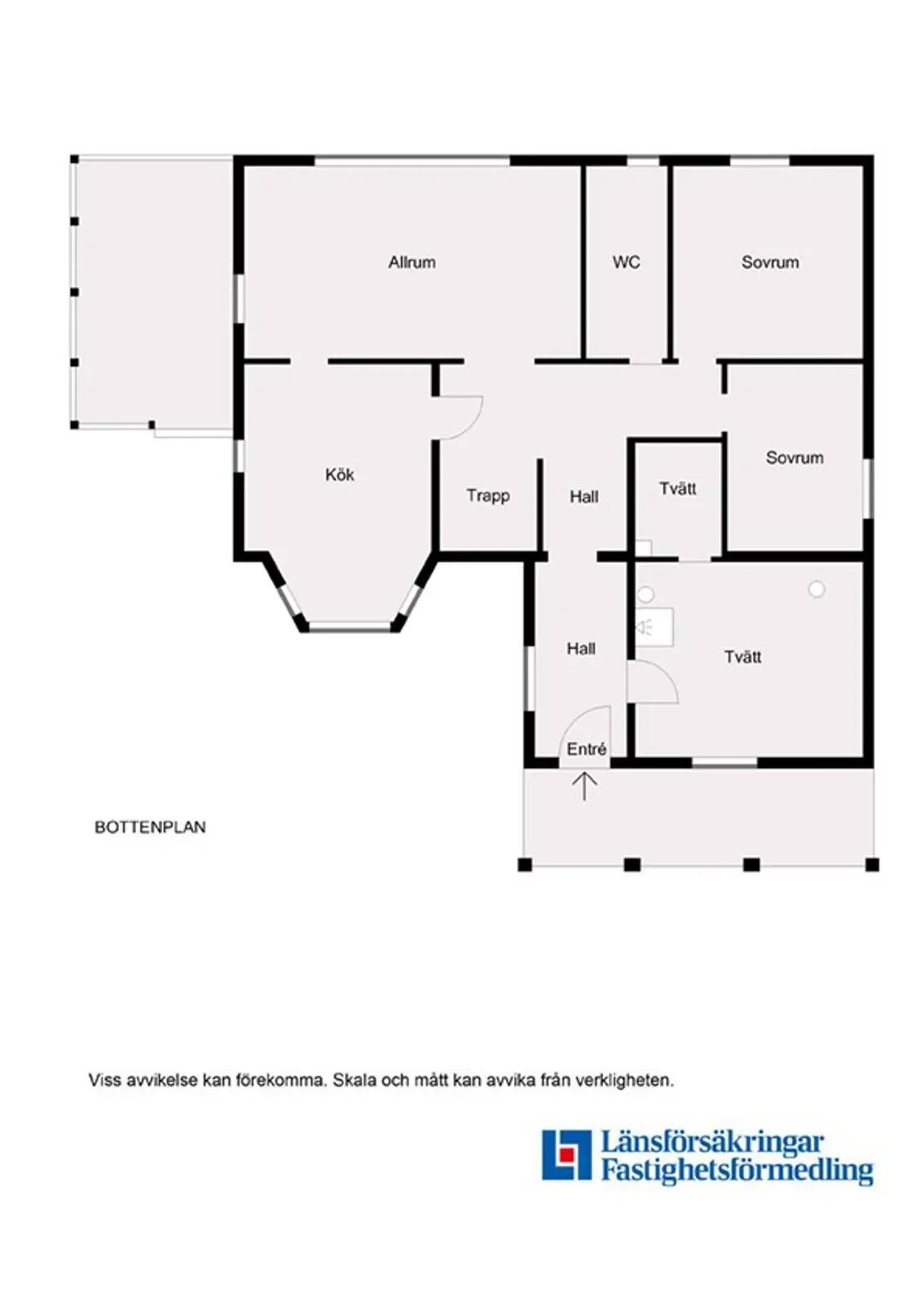 Planritning för Skogsvägen 13