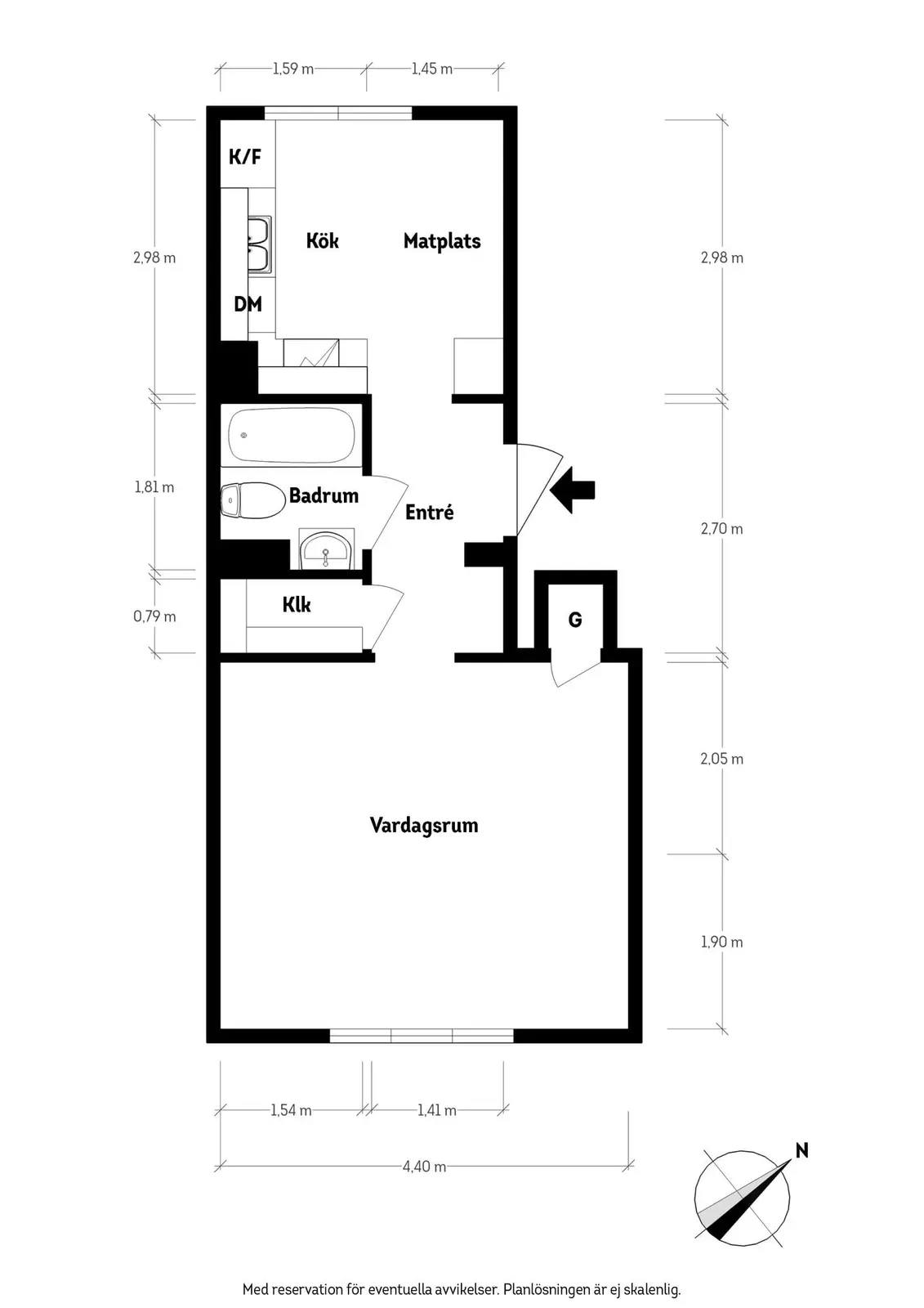 Planritning för Femkampsgatan 3A