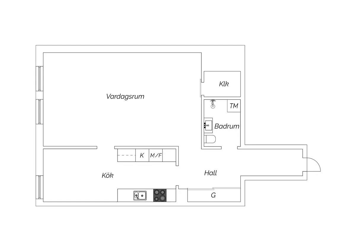Floor plan for Olof palmes gata 16