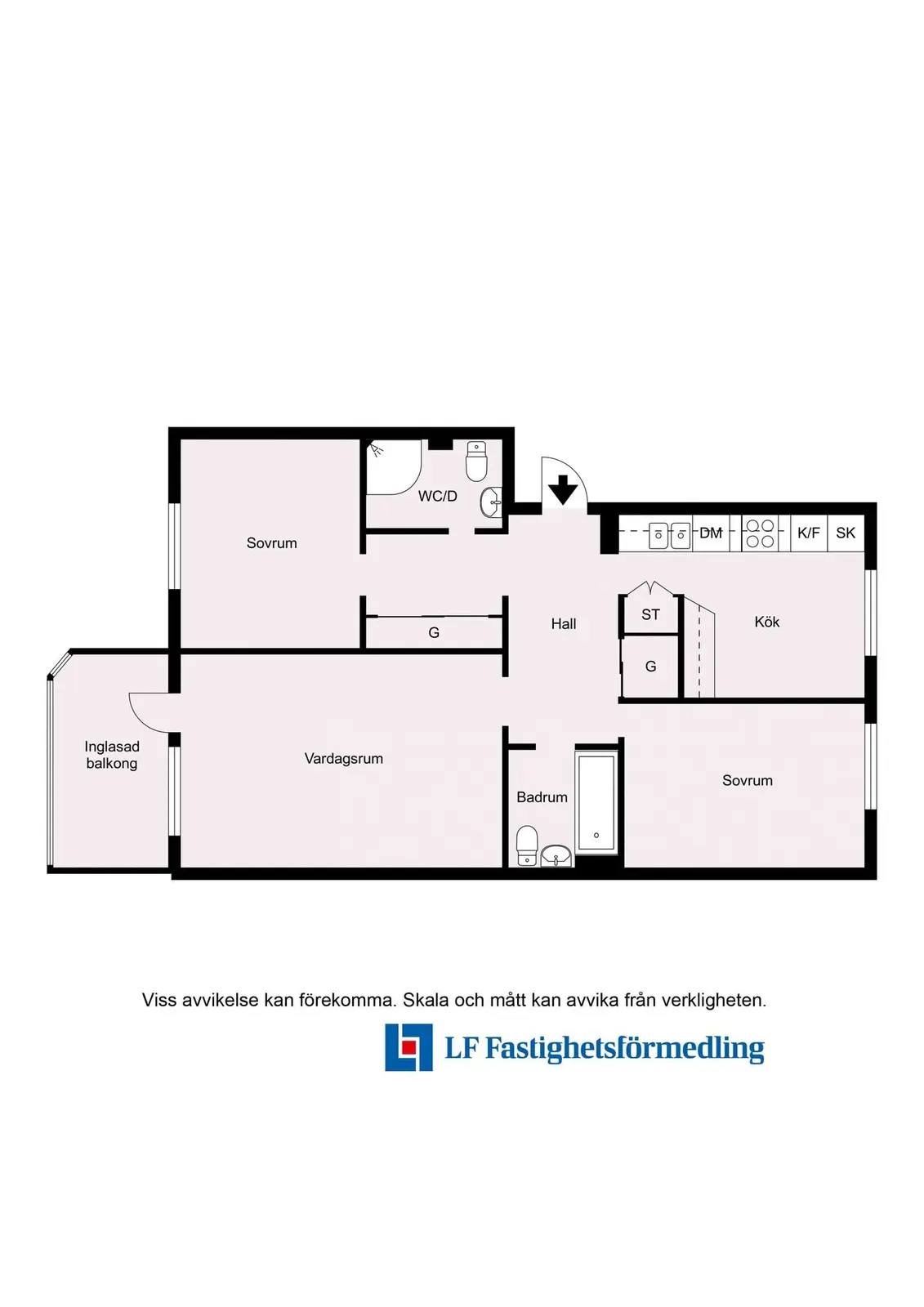 Floor plan for Västra Skrävlingevägen 98