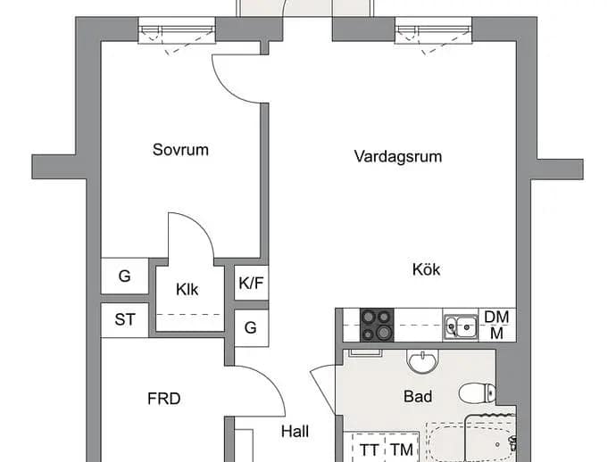 Floor plan for Madängsgatan 22