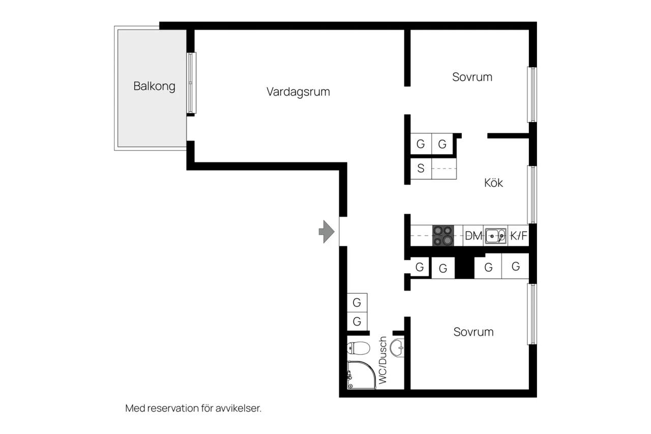 Floor plan for Georgsgatan 1