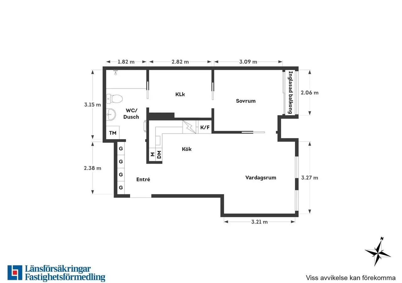 Floor plan for Lodjursstråket 1 (Karlatornet vån 29 västerläge)