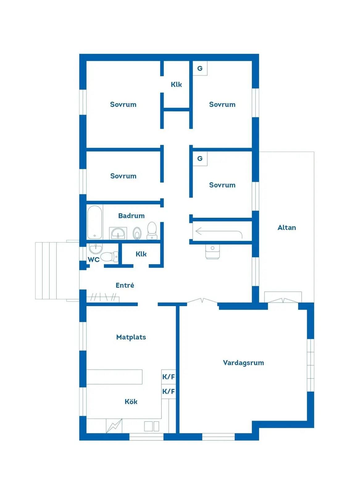 Planritning för Hyttbacksvägen 3