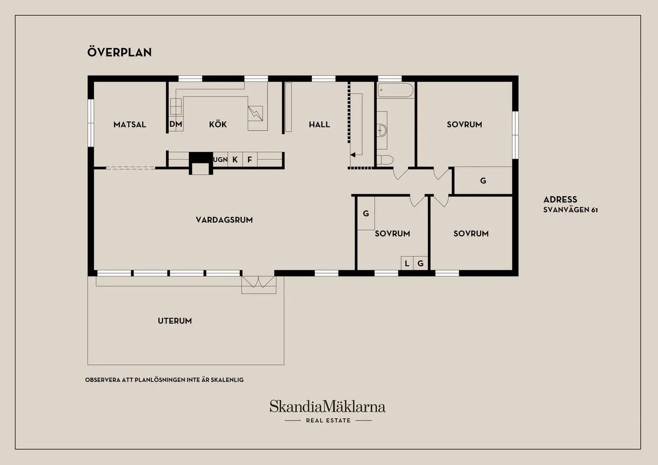 Planritning för Svanvägen 61
