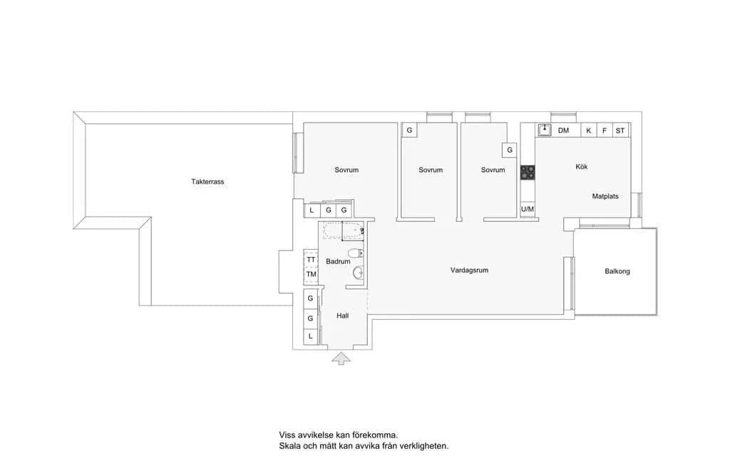 Floor plan for Tollare strand 3
