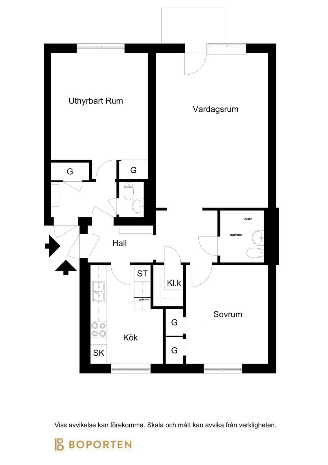 Floor plan for Rågången 2C