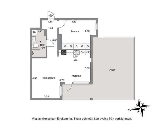 Floor plan for Barken Beatrices Gata 16