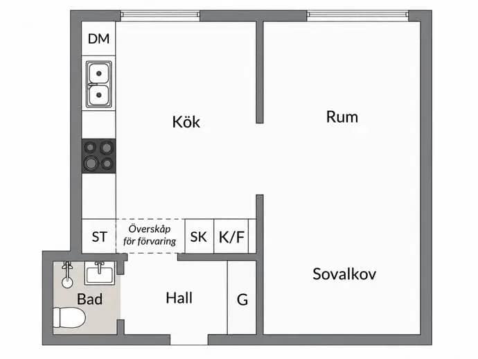 Floor plan for Knektvägen 15