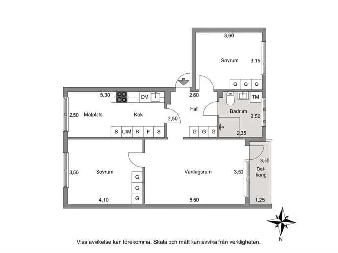 Floor plan for Akkas gata 26