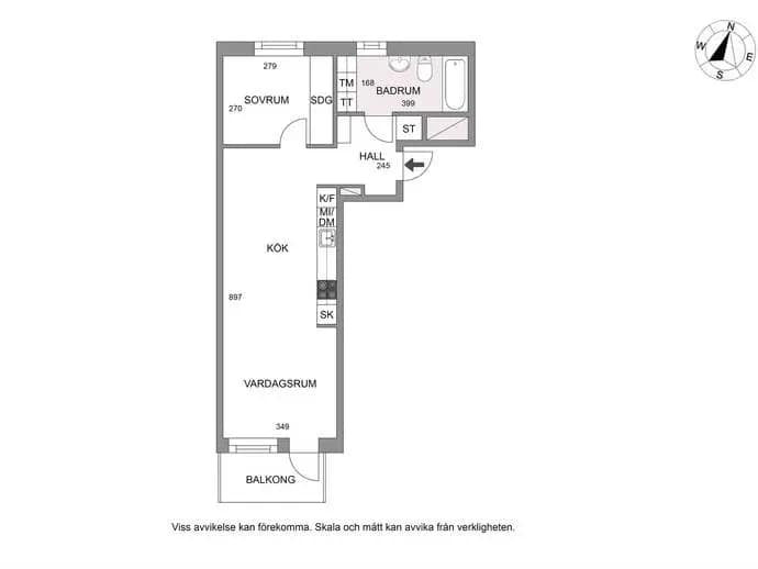 Floor plan for Tisdagsvägen 12