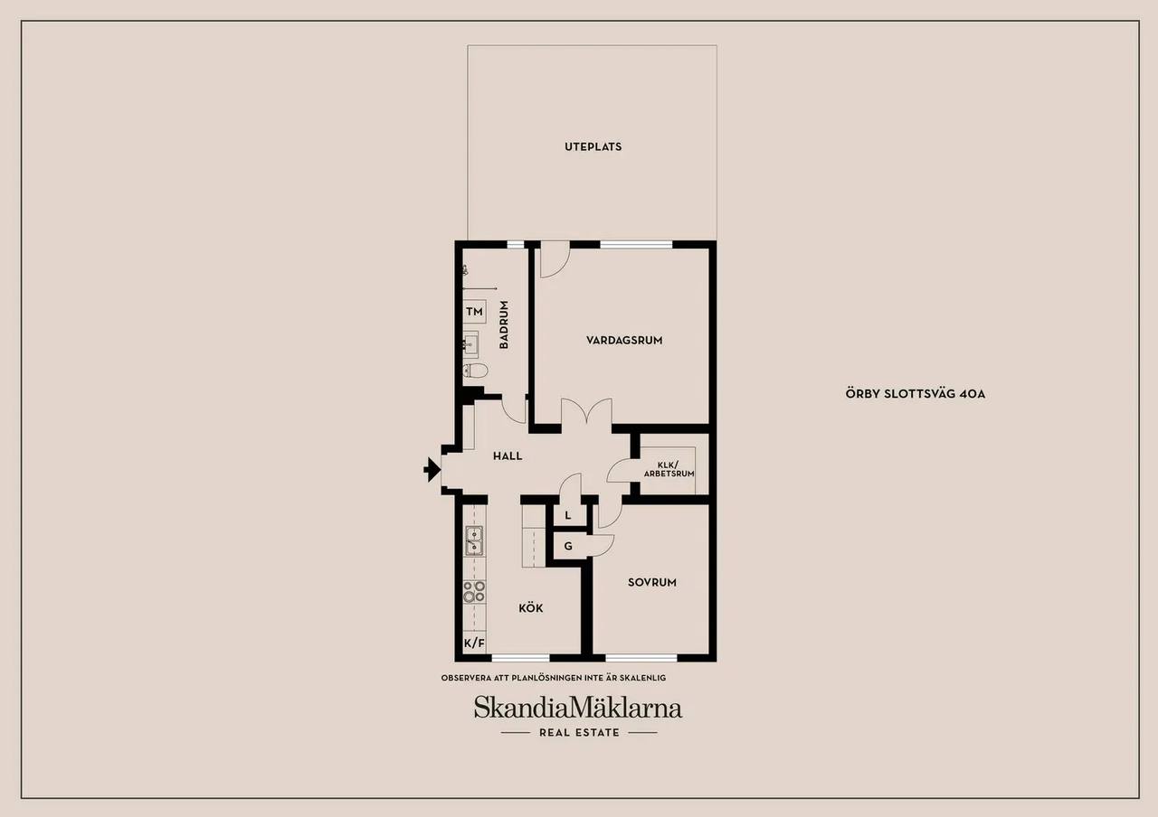 Floor plan for Örby slottsväg 40A