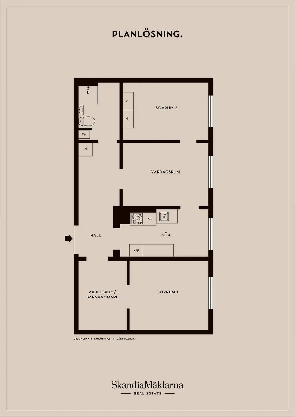 Floor plan for Fridhemsgatan 62