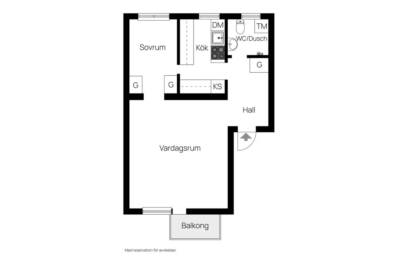 Planritning för Karlsborgsvägen 17