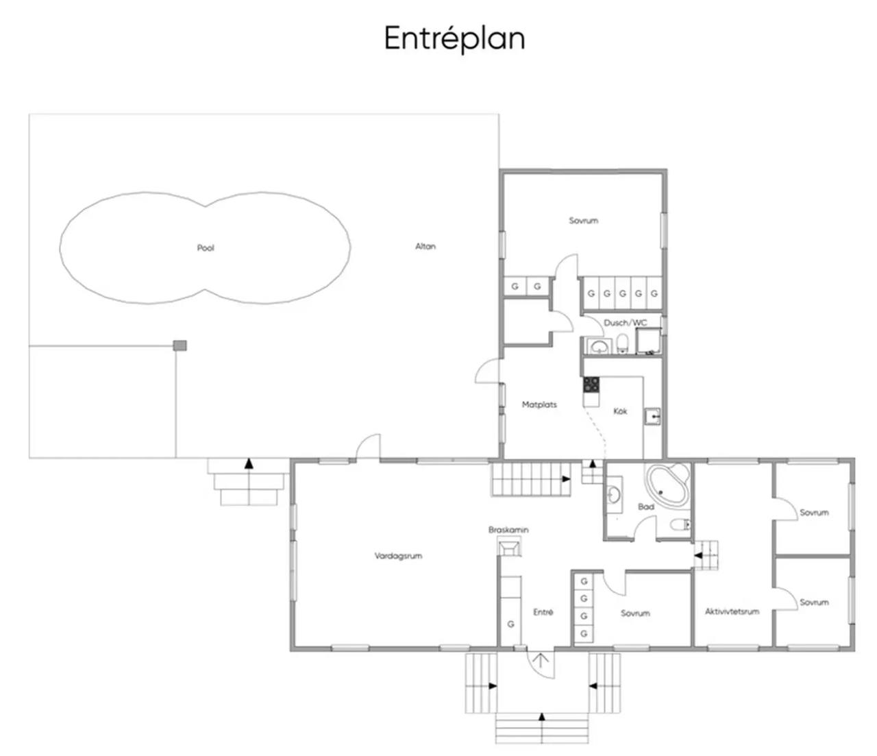 Floor plan for Orsnäsvägen 3A
