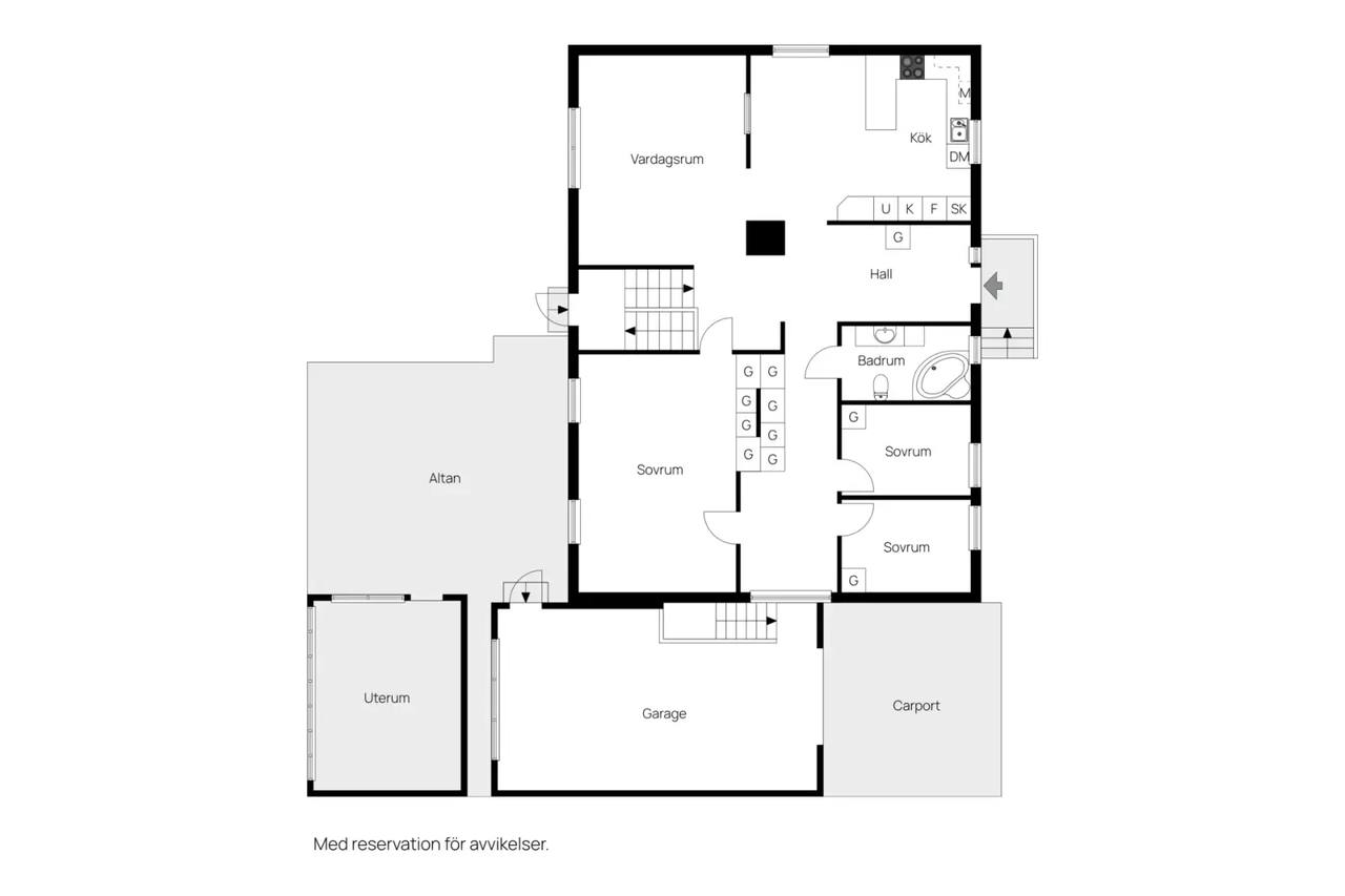 Floor plan for Hästskogatan 7