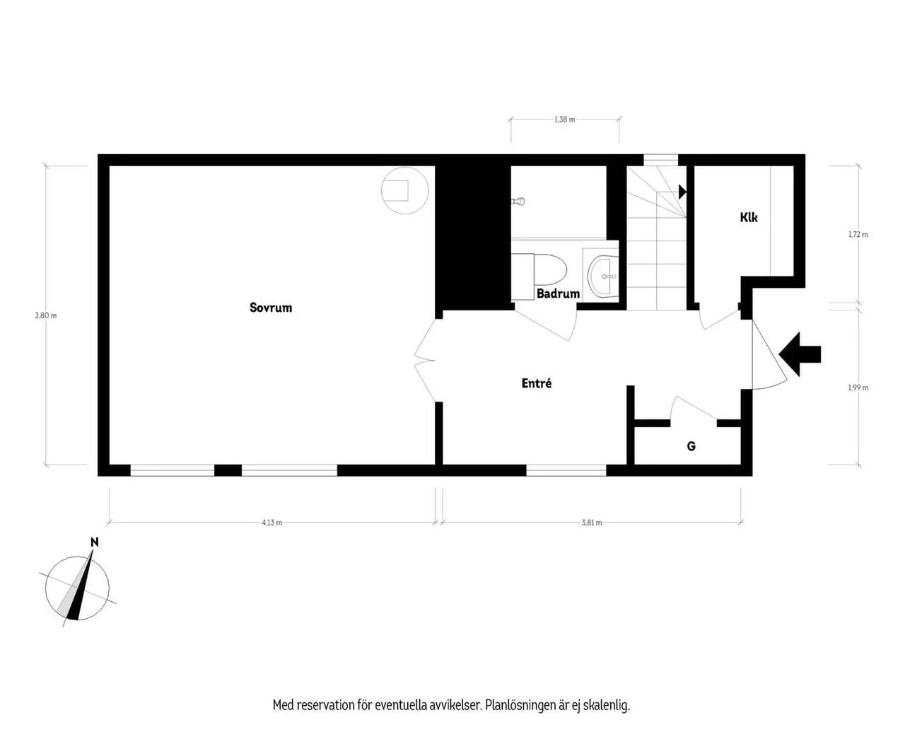Planritning för Kommendörsgatan 41B