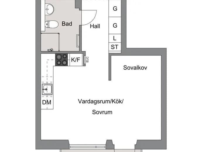 Floor plan for Labradorgatan 28, 5/5 tr!