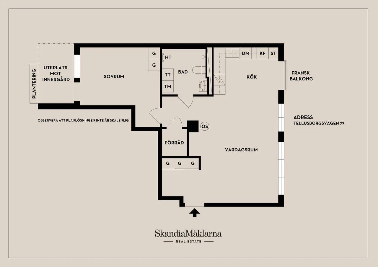 Floor plan for Tellusborgsvägen 77
