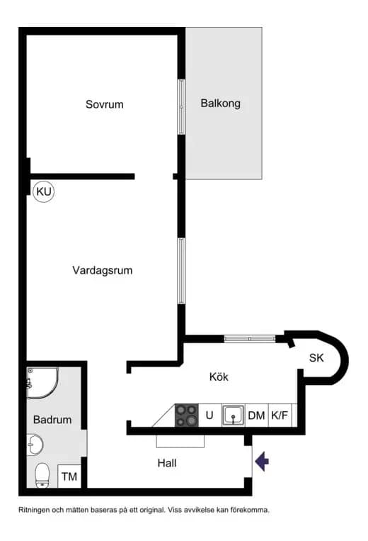 Floor plan for Riddargatan 42A