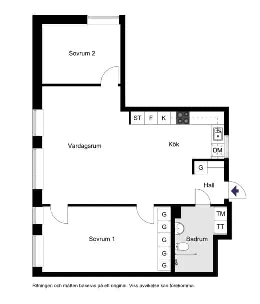 Floor plan for Hornsbergs Strand 21