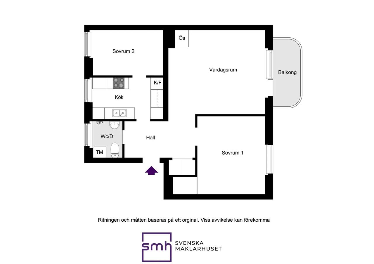 Planritning för Arkitektvägen 68