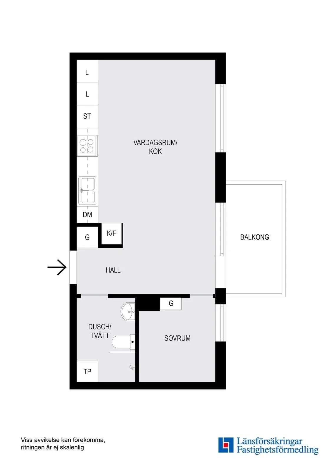Planritning för Skebokvarnsvägen 2