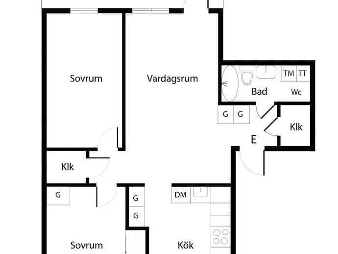 Planritning för Gunnarskogsgatan 12