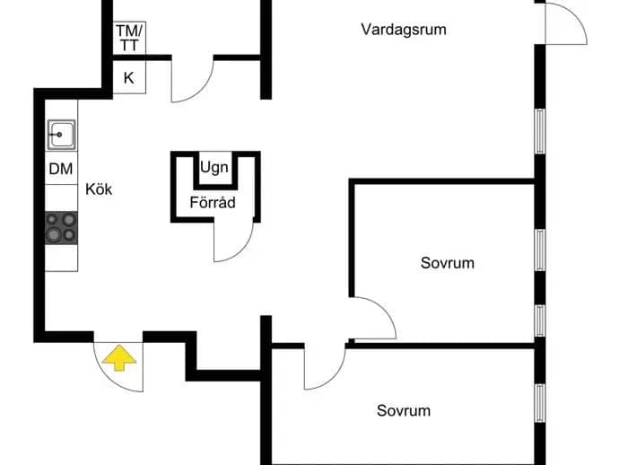Floor plan for Kungsholmsgatan 11