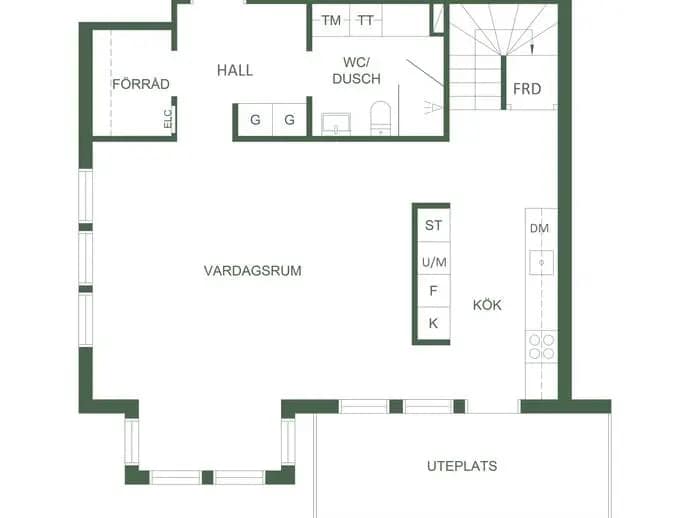 Planritning för Vikingavägen 17D - lght 18