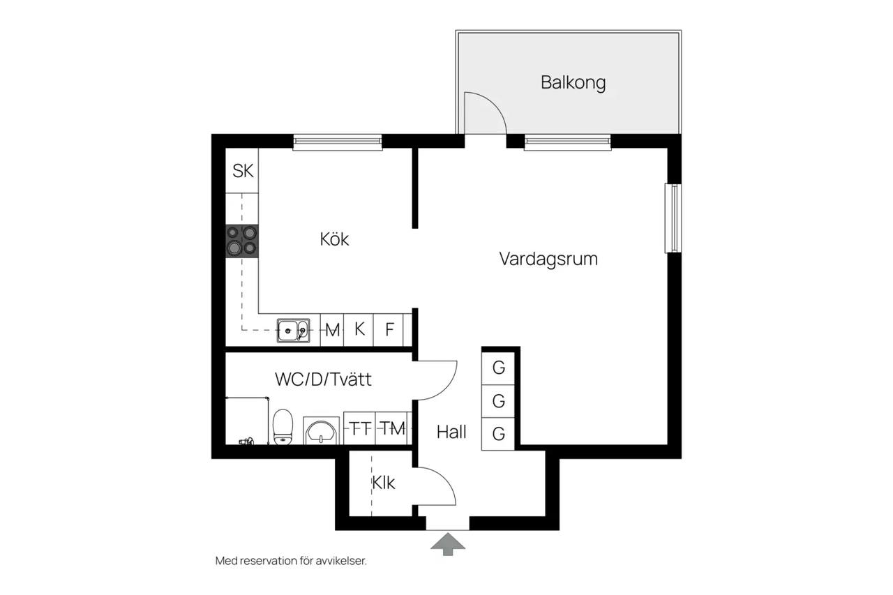 Planritning för Siktargatan 18