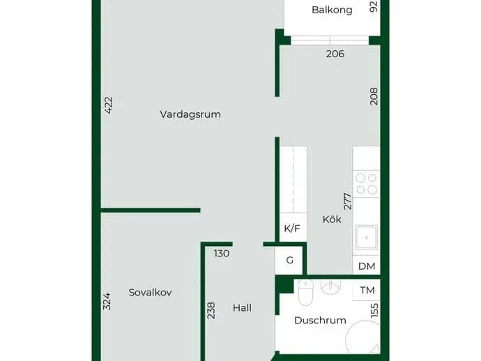 Floor plan for Noachsgatan 14B