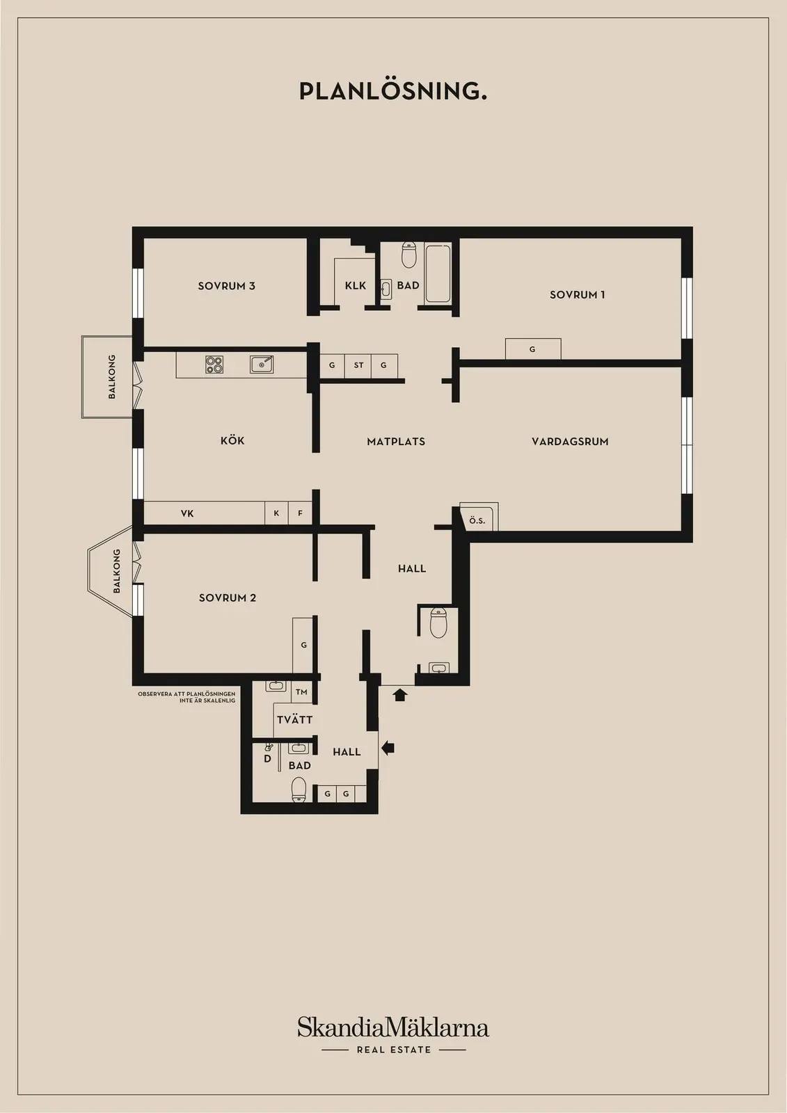 Floor plan for Kammakargatan 70 / Dalagatan 6, 4tr