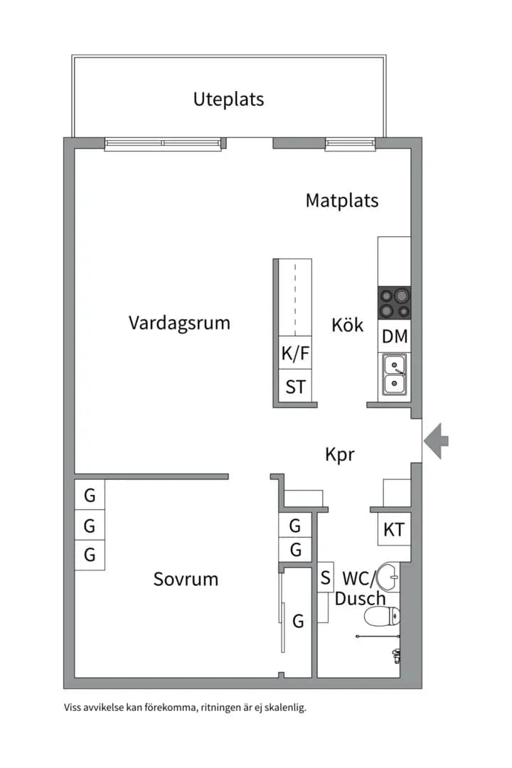 Planritning för Hebbes gränd 15