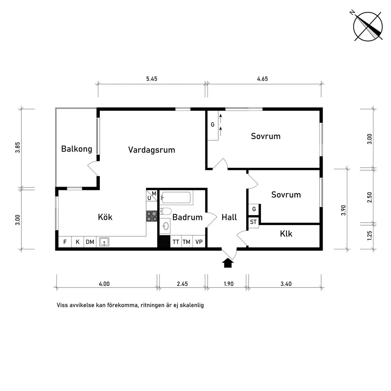 Planritning för Taklöksvägen 4