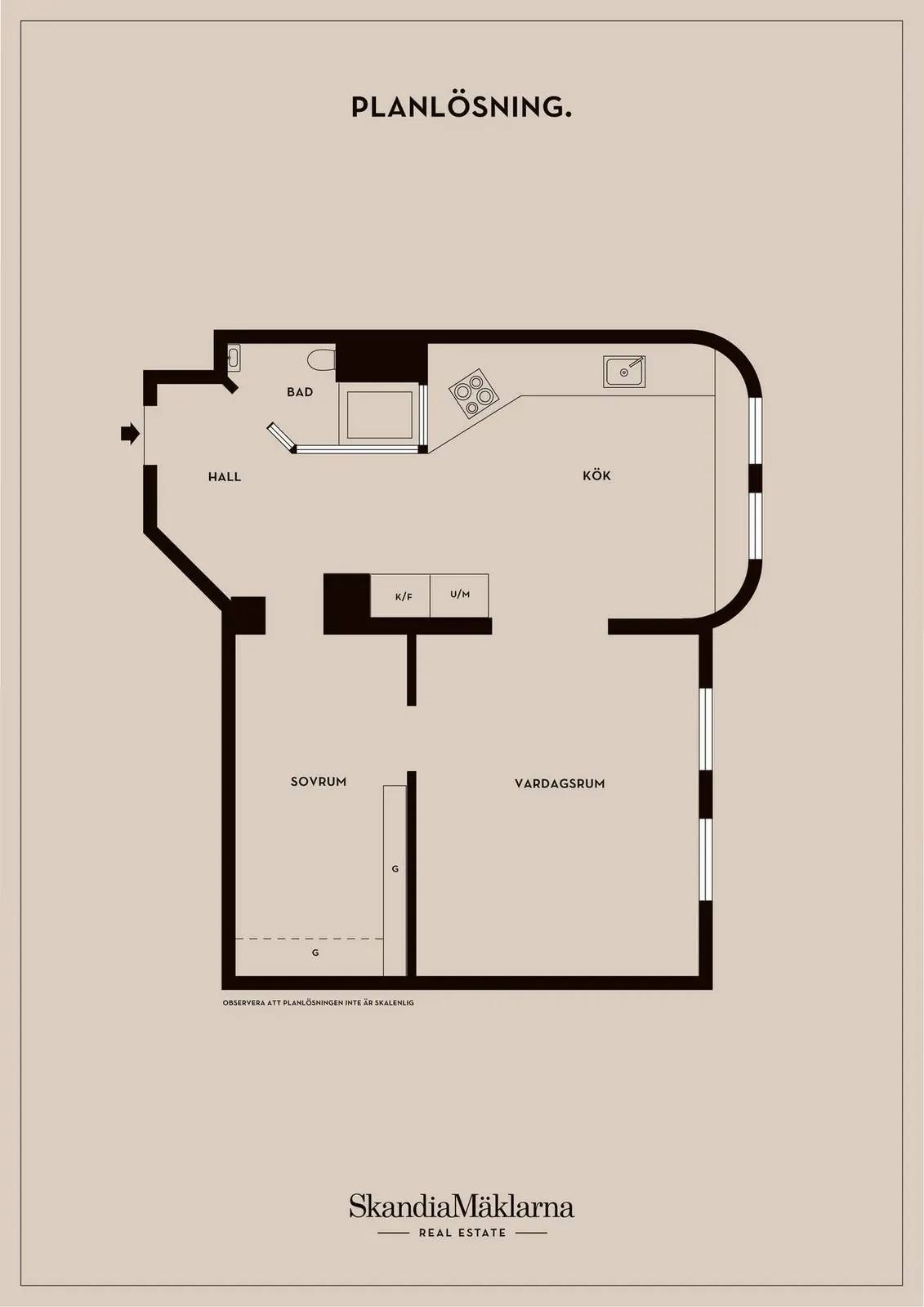 Floor plan for Norra Agnegatan 38, 5tr