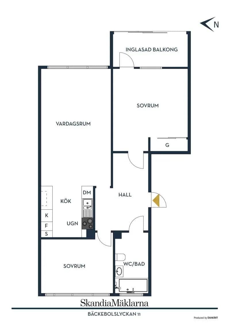 Floor plan for Bäckebolslyckan 11