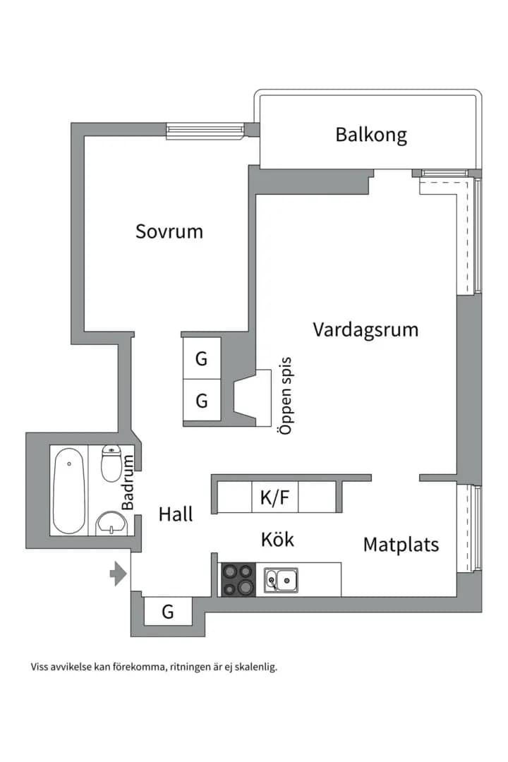 Floor plan for Strålgatan 21